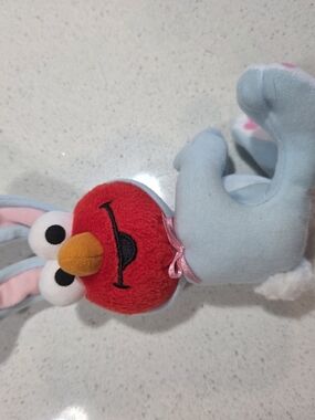 Plush Elmo Bunny Doll - Red & Light Blue 6 Inch